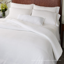 Queen-Size-Baumwolle Weiß Plain 4pcs Hotel Bettwäsche-Set